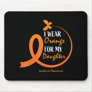 Vater Mama I Orange für meine Tochter Leukämie Awa Mousepad