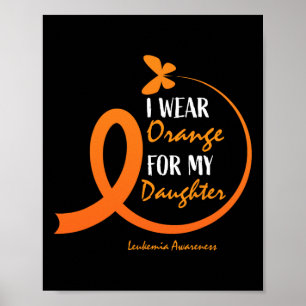 Vater Mama I Orange für meine Tochter Leukämie Awa Poster