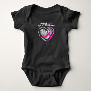 Vater Mama ich trage Rosa für meinen Brustkrebs a Baby Strampler