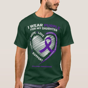 Vater Mama Produkte Geschenke Lila Tochter Epileps T-Shirt