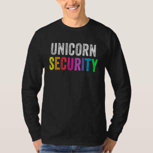 Vater Mama Tochter Adult Kostüm Einhornsicherheit T-Shirt