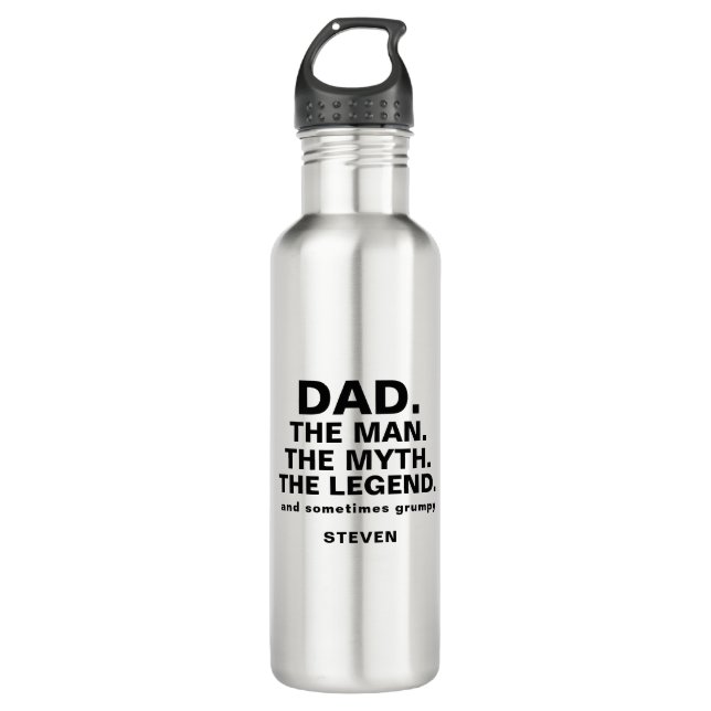 Vater Man Myth Legend Funny Zitat Personalisiert Edelstahlflasche (Vorderseite)