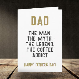 Vater Man Myth Legend Kaffeepause Funny Funny Karte
