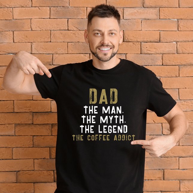 Vater Man Myth Legend Kaffeepause Funny Funny T-Shirt (Von Creator hochgeladen)