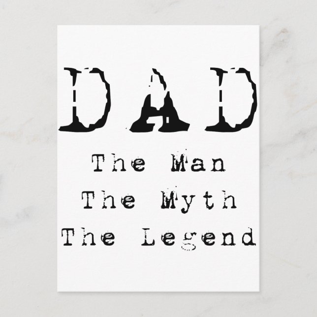 Vater Man Myth Legend Postkarte (Vorderseite)