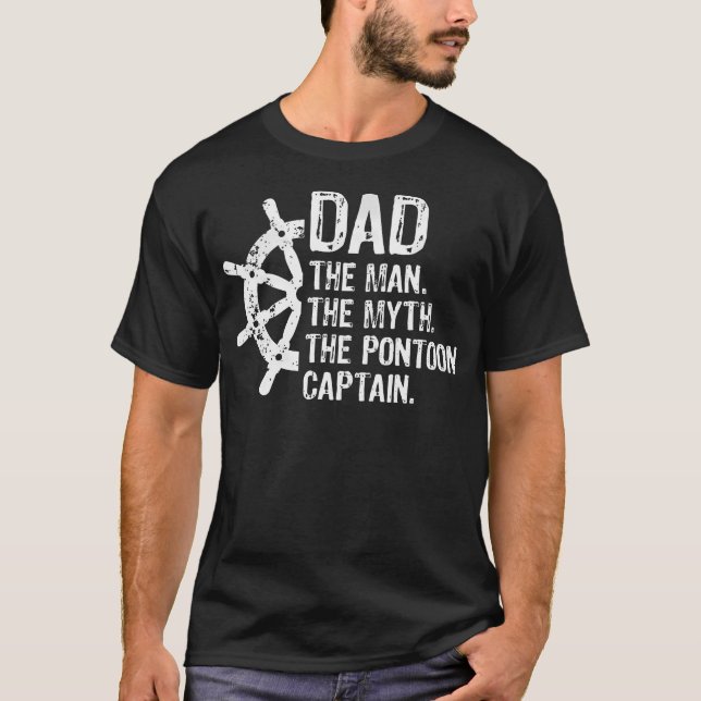 Vater Mann Mythos Pontoon T-Shirt (Vorderseite)