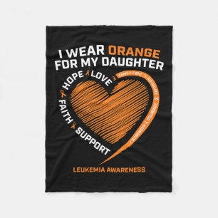 Vater Männer ich tragen Orange für meine Tochter L Fleecedecke