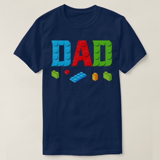 Vater Master Builder Gebäude Bricks Blocks Familie T-Shirt (Design vorne)