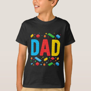 Vater Master Builder Gebäude Bricks Blocks Familie T-Shirt