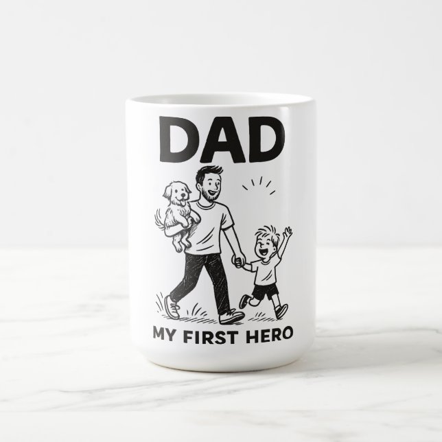 Vater - Mein erster Held | Tasse des Vaters (Mittel)