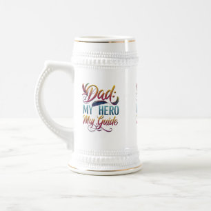 Vater: Mein Held, mein Guide - Stein 22 oz Bierglas