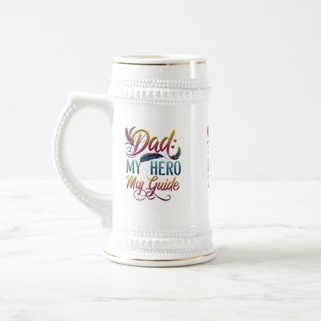 Vater: Mein Held, mein Guide - Stein 22 oz Bierglas (Links)