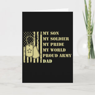 Vater Mein Sohn Soldat Stolz Welt Stolz Armee Lust Karte