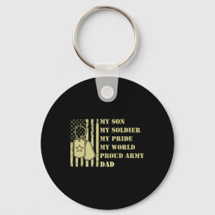 Vater Mein Sohn Soldat Stolz Welt Stolz Armee Lust Schlüsselanhänger