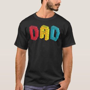 Vater Meister Erbauer Bausteine Blöcke Familie S T-Shirt