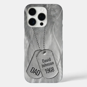 Vater Military Dog Tags Metalle Abstrakt iPhone 16 Pro Hülle