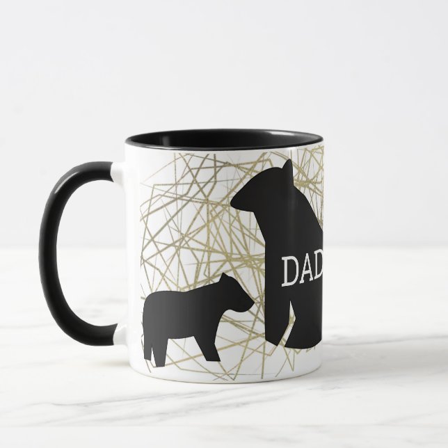 Vater Minimalistisch Bären Tasse Abstrakt Fossil (Links)