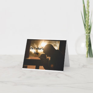 Vater mit Baby-Grußkarte Karte