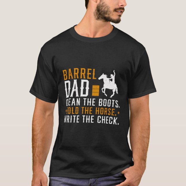 Vater mit Barrel hält den Vater eines Barrel R. T-Shirt (Vorderseite)