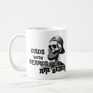 Väter mit Bärten sind besser Lustiges Skelett Väte Kaffeetasse