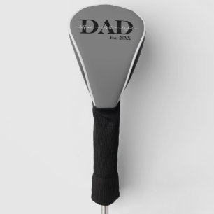 Vater mit Kids Names Year Dark Golf Head Cover Headcover