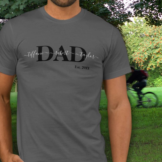 Vater mit Kind-Namen Jahr T - Shirt (Von Creator hochgeladen)