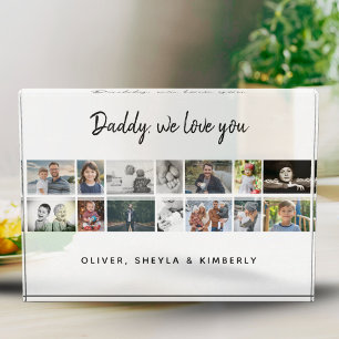 Vater mit Kindern Familie 14 Foto Collage Keepake