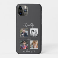 Vater mit Kindern Familie Daddy 4 Collage