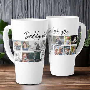 Vater mit Kindern Familie Papa 14 Foto-Collage Milchtasse