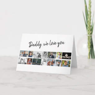 Vater mit Kindern Familie Papa 14 Fotocollage  Karte