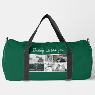 Vater mit Kindern und Familie Papa 6 Foto Duffle Bag
