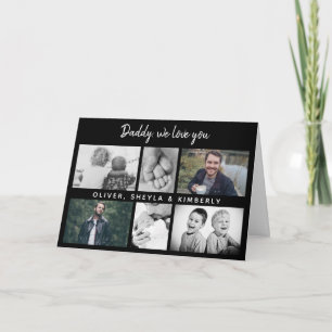 Vater mit Kindern und Familie Papa 6 Foto Karte