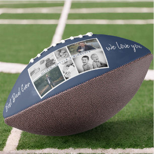 Vater mit Kindern und Familie Papa Fotocollage Football