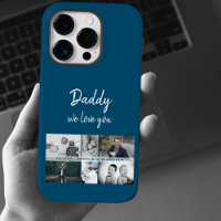 Vater mit Kindern und Familie Papa Fotocollage
