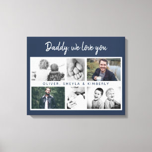 Vater mit Kindern und Familie Vater Foto Leinwand