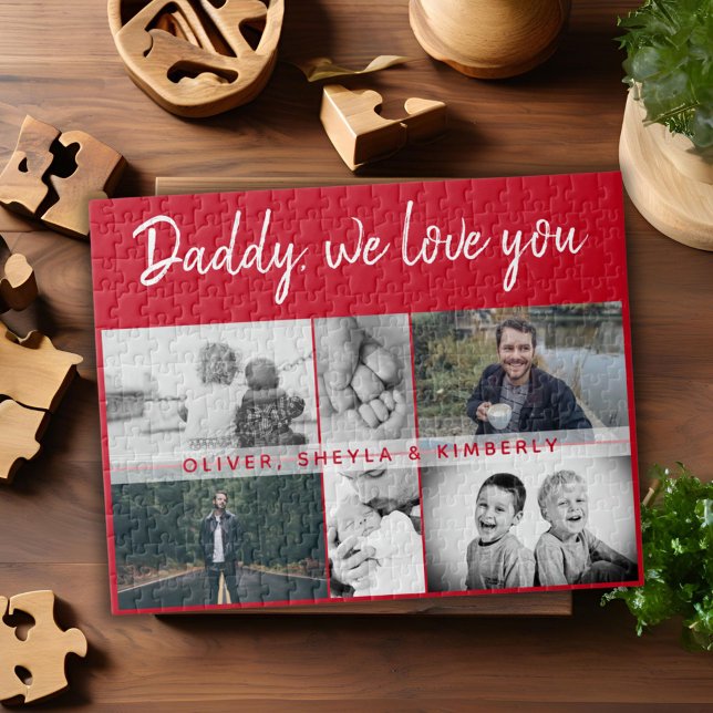 Vater mit Kindern und Vater 6 FotoCollage Puzzle (Von Creator hochgeladen)