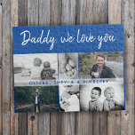Vater mit Kindern und Vater 6 FotoCollage Puzzle<br><div class="desc">Vater mit Kindern und Vater 6 Foto Collage Puzzle. Collage von 6 Fotos, väterlicher Name mit einer süßen Nachricht in einem trendigen Skript und Namen von Kindern überlagern die Bilder. Fügen Sie Ihre 6 Lieblings-Fotos hinzu. Lieblicher Sake und ein Geschenk zum Geburtstag, Vatertag oder Weihnachten für einen Vater, neuen Vater...</div>