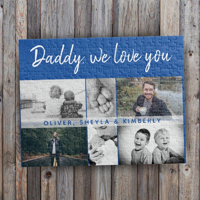 Vater mit Kindern und Vater 6 FotoCollage Puzzle (Von Creator hochgeladen)