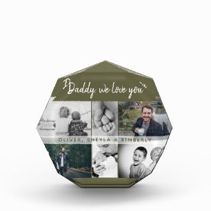 Vater mit Kindern und Vater Collage Fotoblock