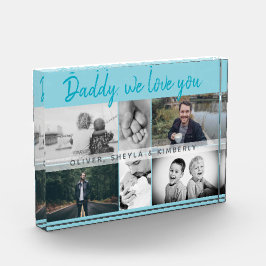 Vater mit Kindern und Vater Collage Fotoblock