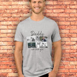Vater mit Kindern und Vater FotoCollage<br><div class="desc">Vater mit Kindern und Vater Foto Collage T - Shirt. Collage von 6 Fotos, väterlicher Name mit einer süßen Nachricht in einem trendigen Drehbuch und Kindernamen, die die Fotos überlagern. Fügen Sie Ihre 6 Lieblings-Fotos hinzu. Der süße Sake und ein Geschenk zum Geburtstag, Vatertag oder Weihnachten für einen Vater, neuen...</div>