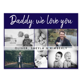 Vater mit Kindern und Vater FotoCollage Fotodruck