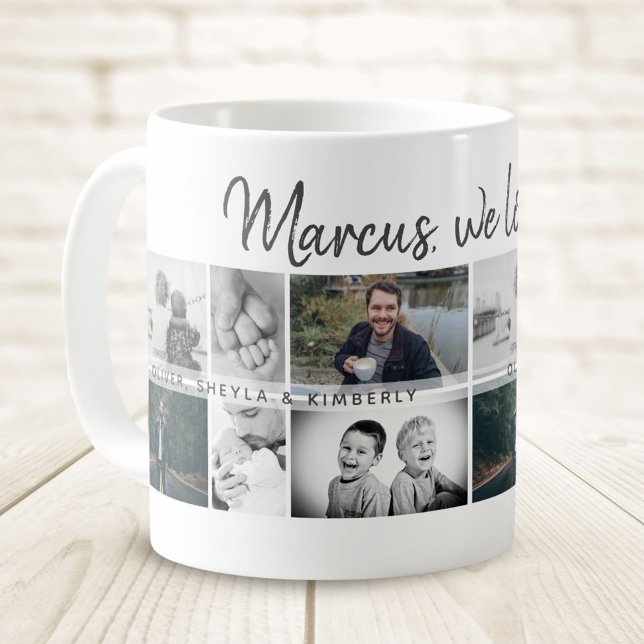 Vater mit Kindern und Vater FotoCollage Kaffeetasse (Von Creator hochgeladen)