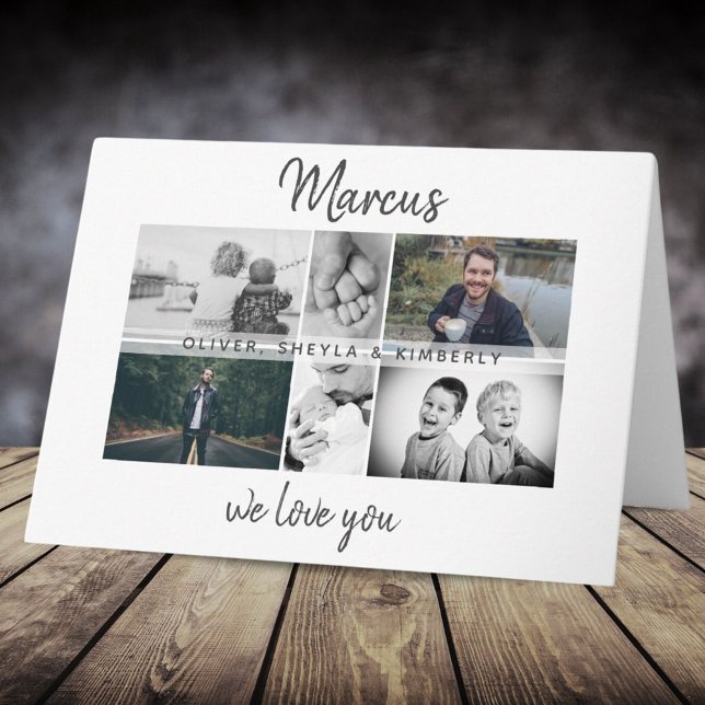 Vater mit Kindern und Vater FotoCollage Karte (Von Creator hochgeladen)