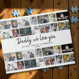 Vater mit Kindern Vater 14 FotoCollage Puzzle