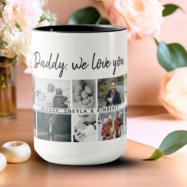 Vater mit Kindern Vater 14 FotoCollage Tasse (Von Creator hochgeladen)