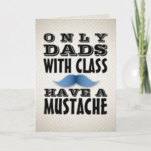 Vater mit Klasse haben die Mustache Funny Card Karte