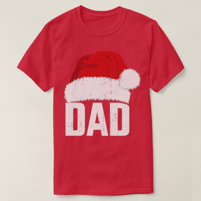 Vater mit Santa-Claus, der Familienweihnachtsfeste T-Shirt (Design vorne)