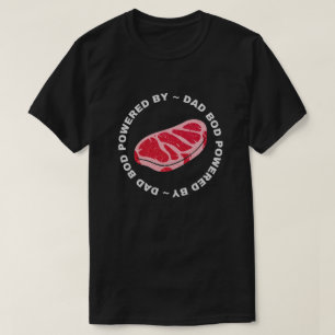 Vater mit Steaks Glitzer T - Shirt