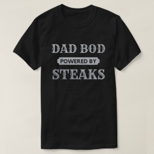 Vater mit Steaks Glitzer T - Shirt